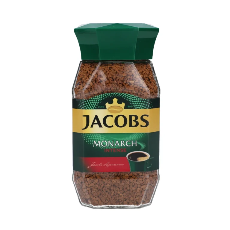 ყავა ხსნადი “იაკობს მონარქი / Jacobs Monarch” ინტენსი შუშის ქილაში 190 გრ.