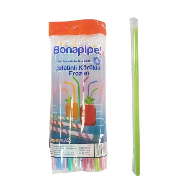 ერთჯერადი ფერადი შეფუთული საწრუპი