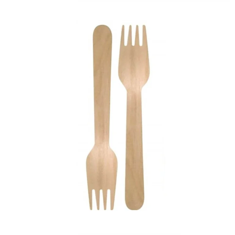 ხის ერთჯერადი ჩანგალი