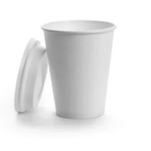 ქაღალდის ჭიქა თავსახურით 8ოზ