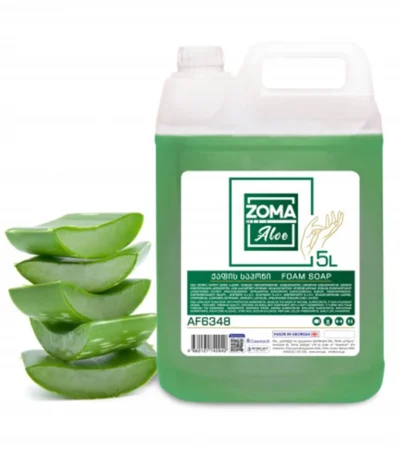 Zoma Aloe Foam Soap ქაფის საპონი, ანტიბაქტერიული, ალოე სურნელით