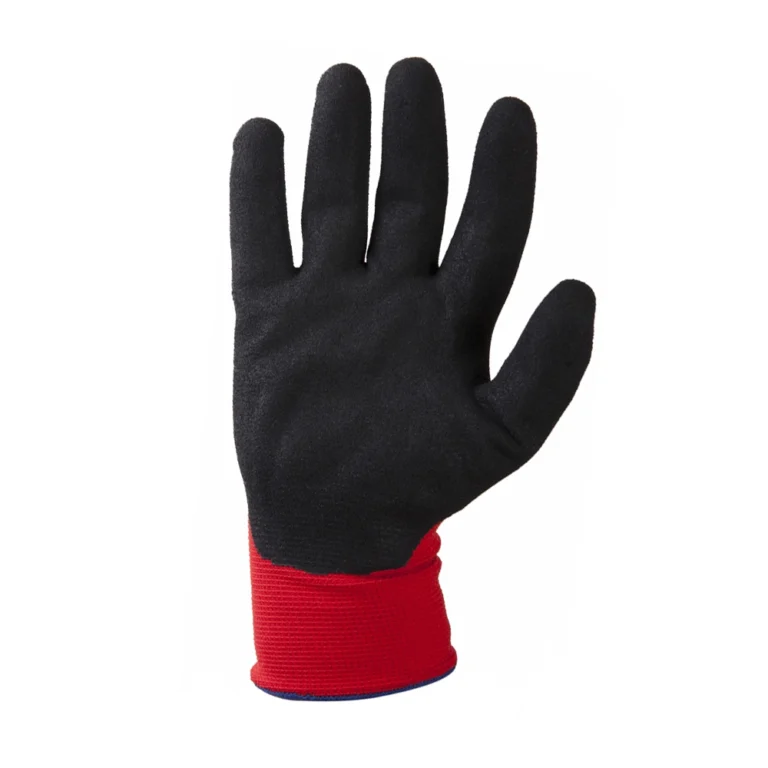 სამუშაო ხელთათმანი წითელი-შავით