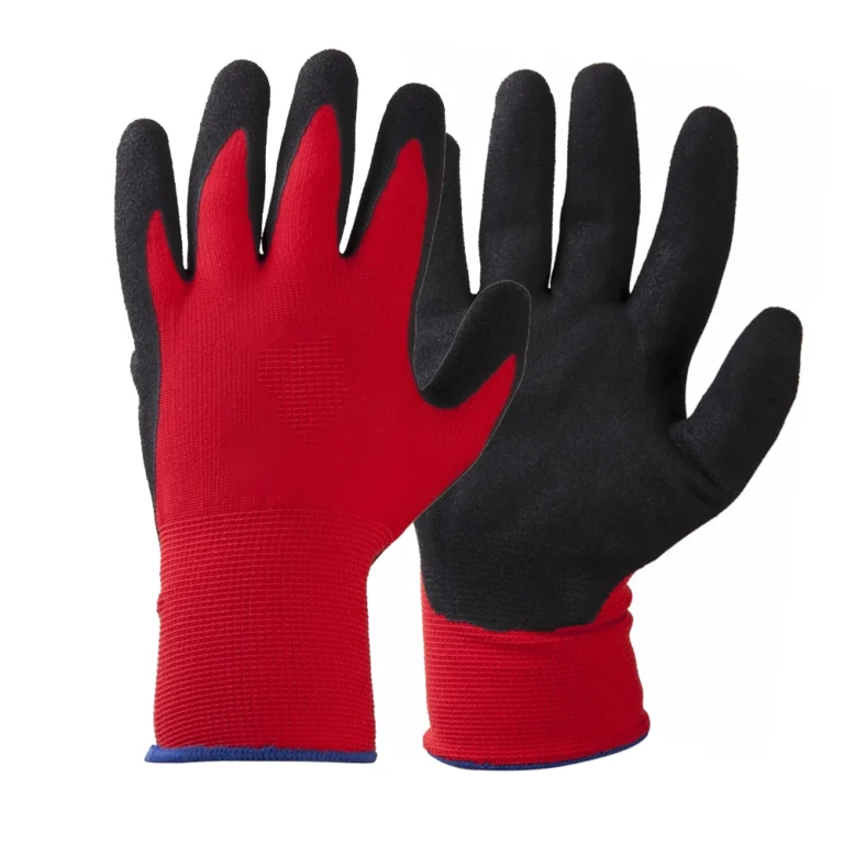 სამუშაო ხელთათმანი წითელი-შავით