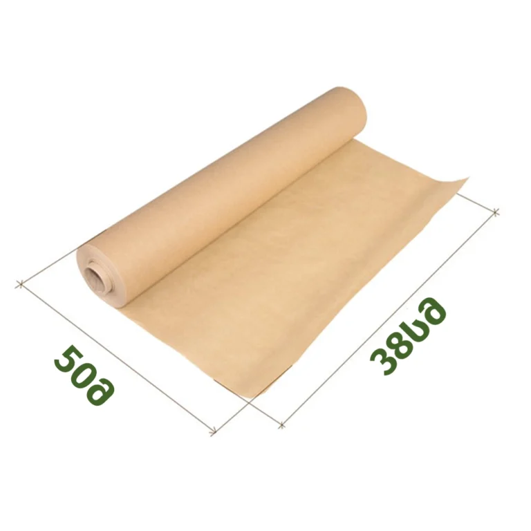 ყავისფერი პერგამენტი კალკა – გამოსაცხობი ქაღალდის რულონი 38სმ 50მ