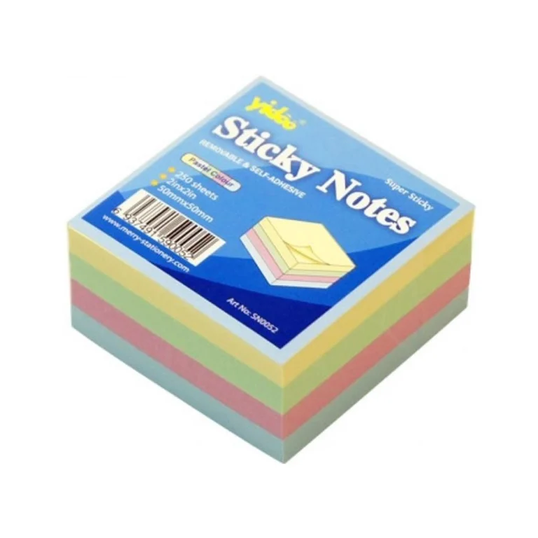 ჩასანიშნი ქაღალდი ფერადი 80×80 500 ფურცლიანი