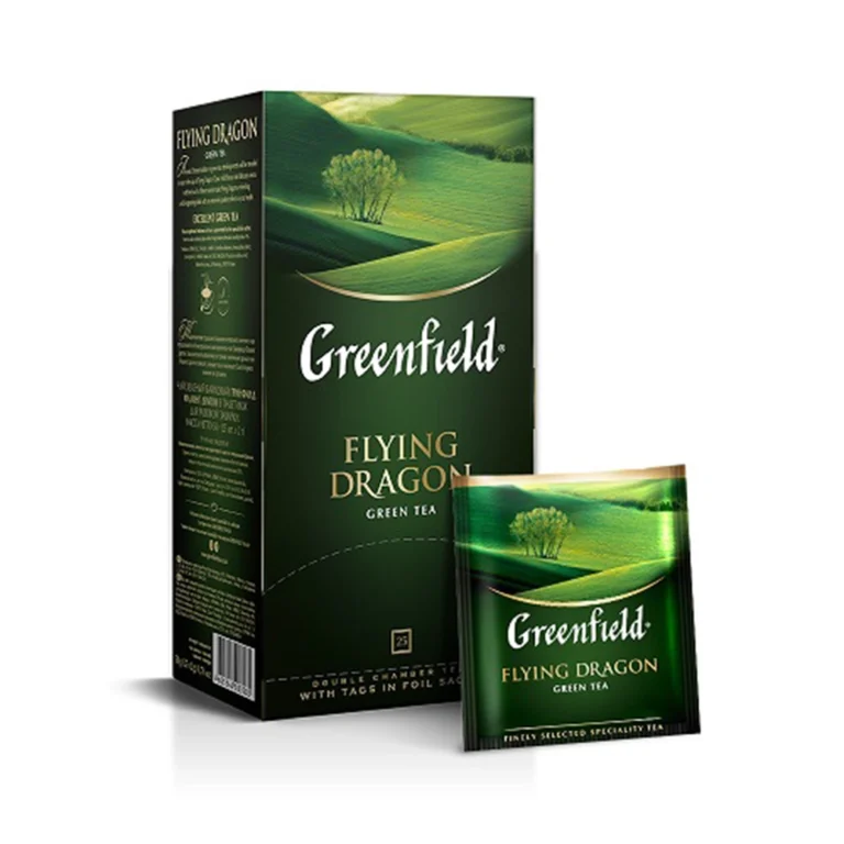 Greenfield Flying Dragon მწვანე ჩაი, 25 ცალი