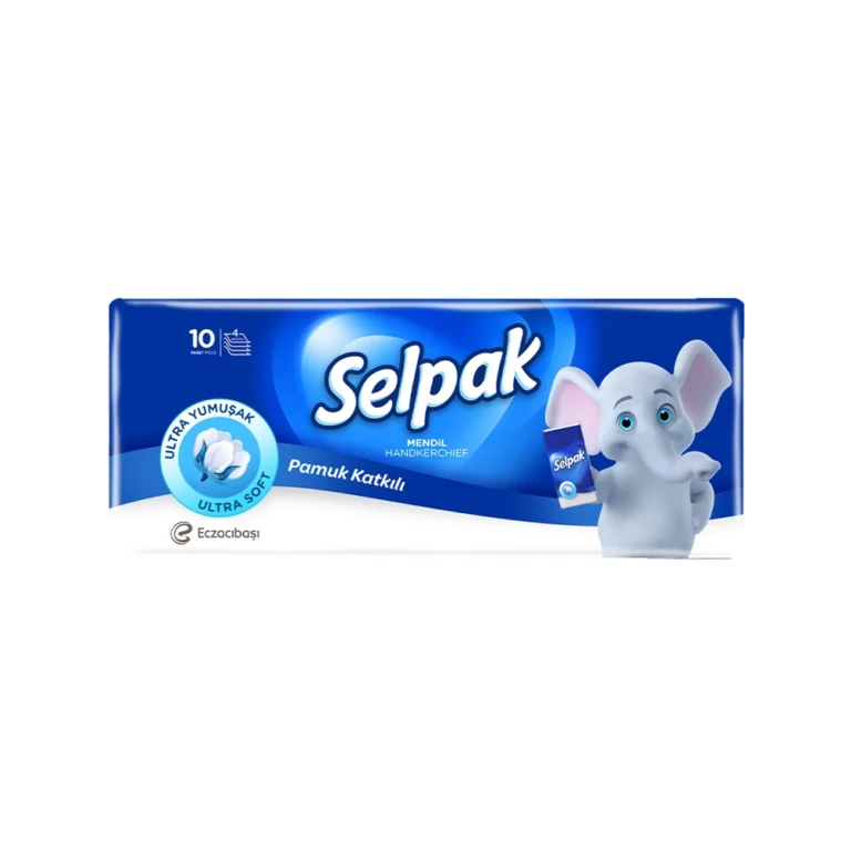 Selpak 4-ფენიანი ერთჯერადი ცხვირსახოცი 10 ცალი