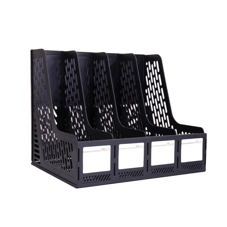 ვერტიკალური პლასტმასის საკანცელარიო თარო 4 განყოფილებით Deli-E9846