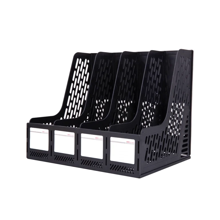 ვერტიკალური პლასტმასის საკანცელარიო თარო 4 განყოფილებით Deli-E9846