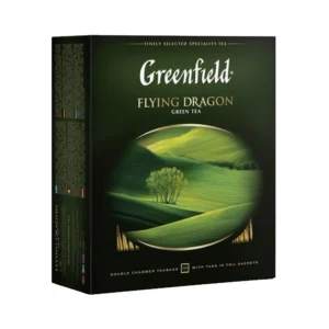 Greenfield Flying Dragon მწვანე ჩაი, ერთჯერად პაკეტებში, 100 ცალი