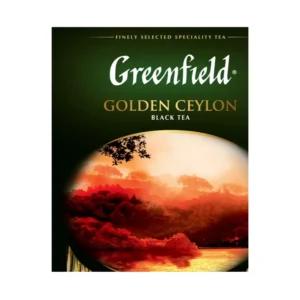 Greenfield Golden Ceylon შავი ჩაი, ერთჯერად პაკეტებში, 100 ცალი