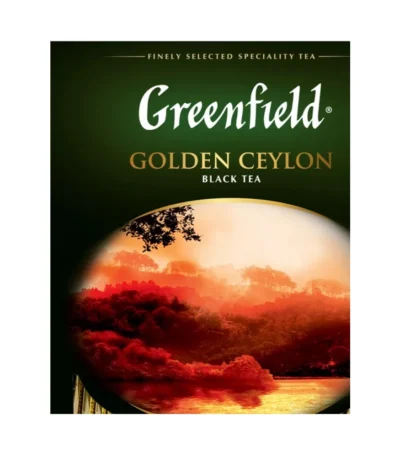 Greenfield Golden Ceylon შავი ჩაი, ერთჯერად პაკეტებში, 100 ცალი