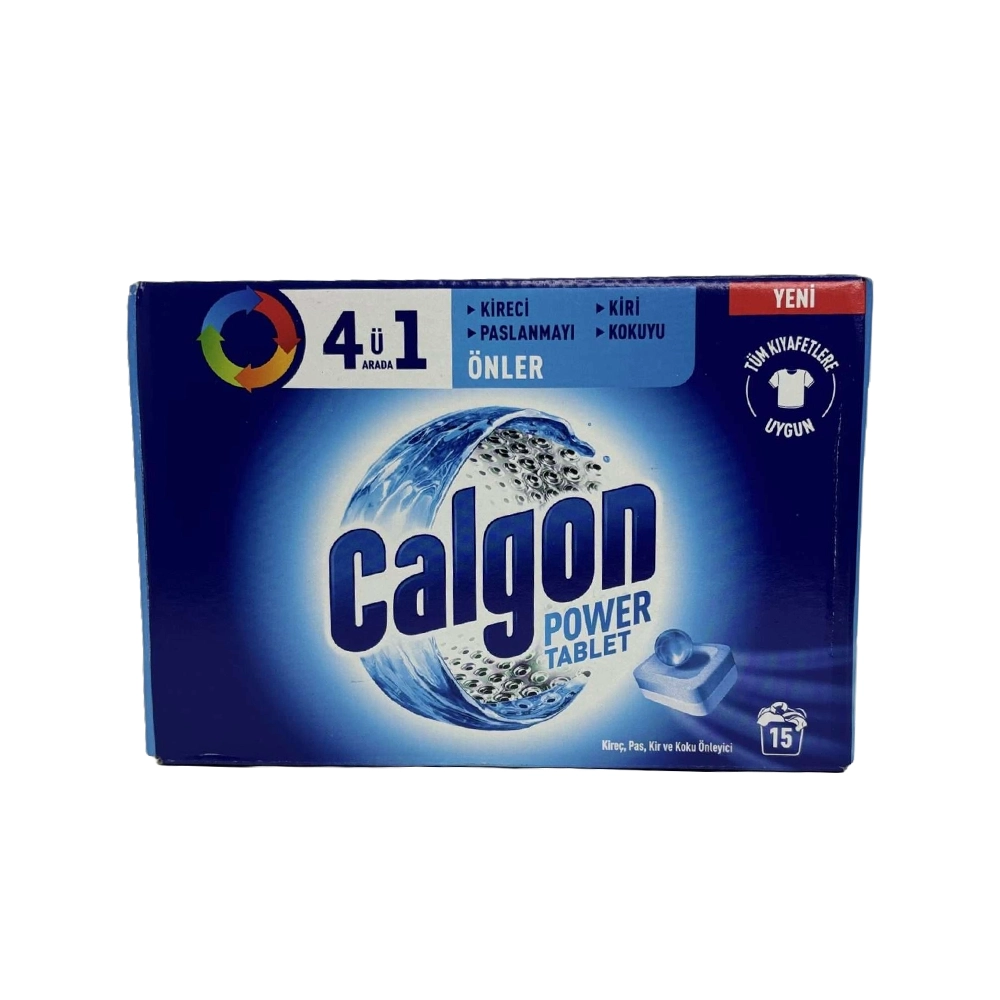 Calgon – კალგონი სარეცხი მანქანის სპირალის საწმენდი აბები 15 ცალი
