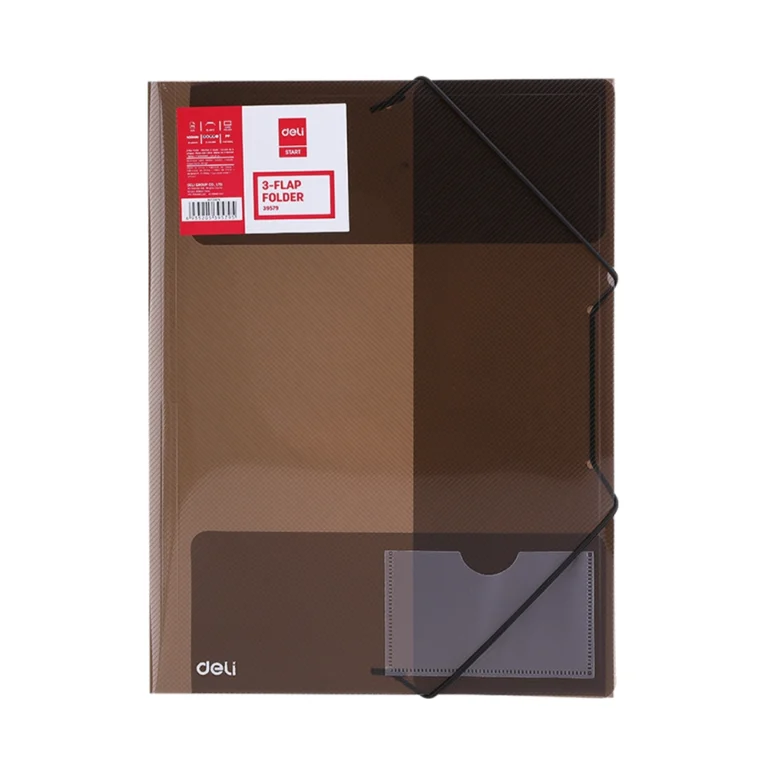 პლასტიკური საქაღალდე რეზინის დამჭერით A4 Deli 39579