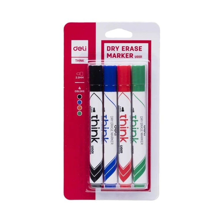 დაფის მარკერი 4 ფერიანი შეკვრა Deli EU00101