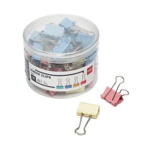 ფერადი მეტალის კლიპსი 25მმ Deli-8554