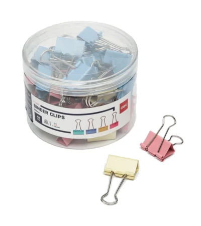 ფერადი მეტალის კლიპსი 25მმ Deli-8554