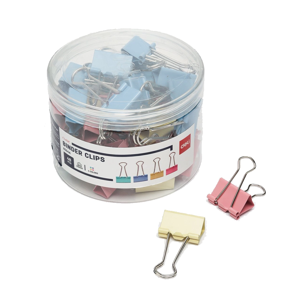 ფერადი მეტალის კლიპსი 25მმ Deli-8554