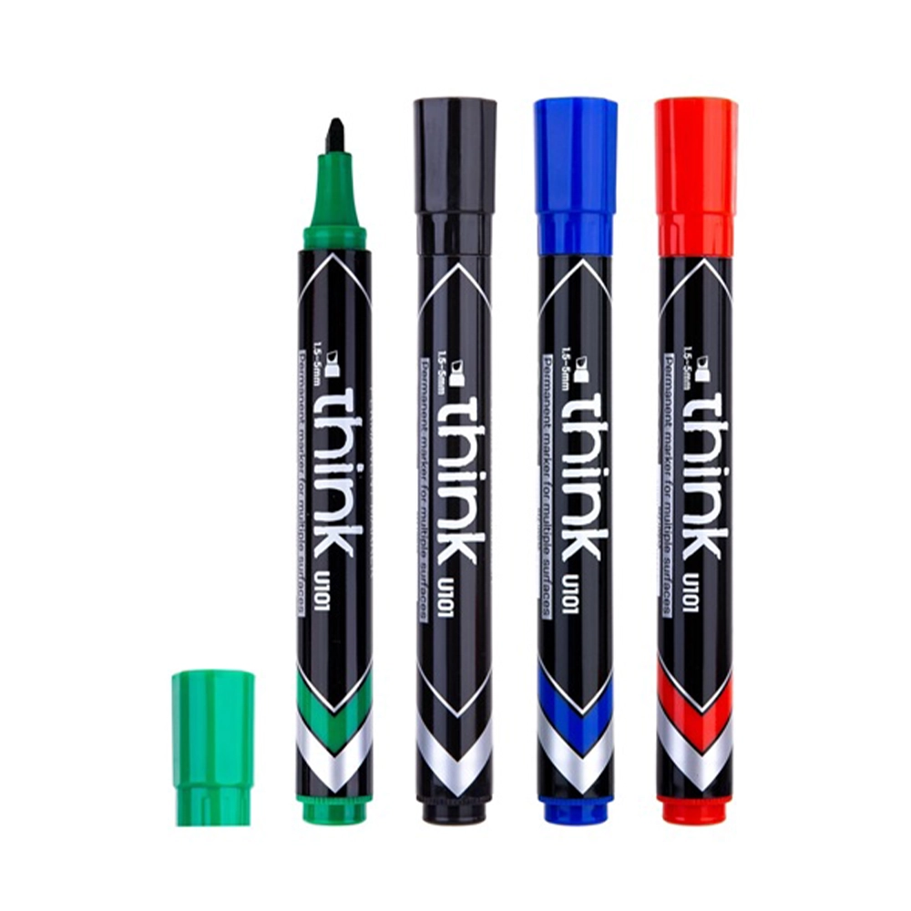 მარკერი პერმანენტული 4 ცალი Deli U10101