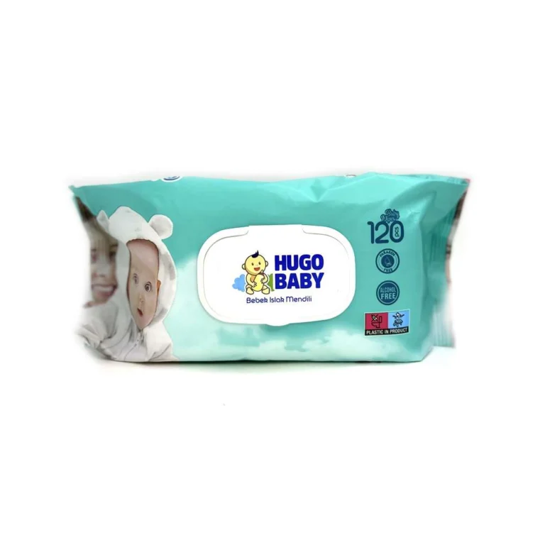 Hugo Baby – ჰუგო ბეიბი საბავშვო სველი ხელსახოცი 120 ცალი 0-3 წ