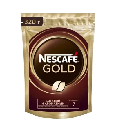Nescafe ნესკაფე GOLD ხსნადი ყავა პაკეტში 320გრ