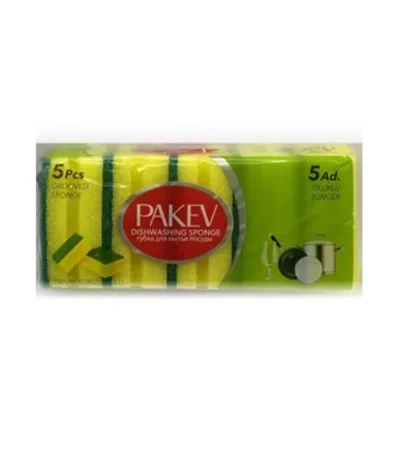 PAKEV პაკევი ჭურჭლის ღრუბელი 5ც