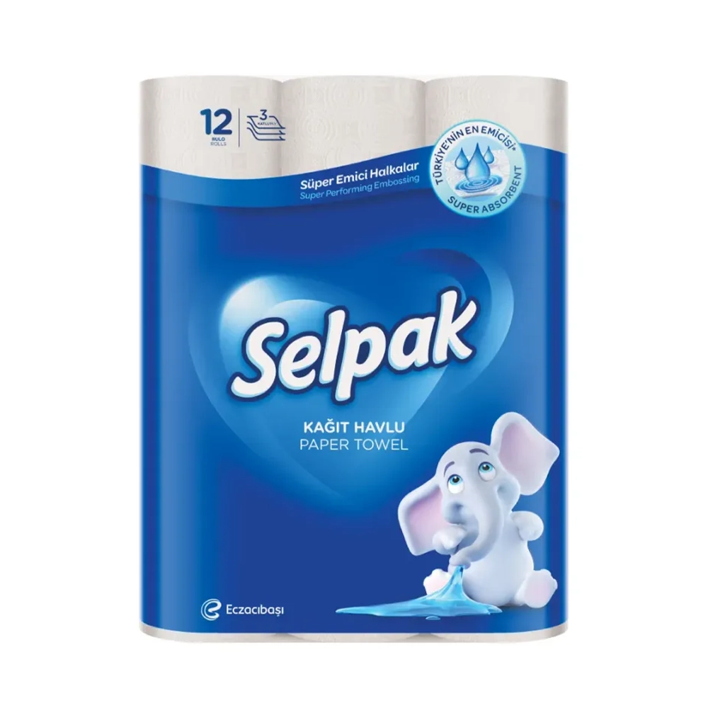 Selpak სელპაკი სამზარეულოს ხელსახოცის რულონი 3 ფენიანი