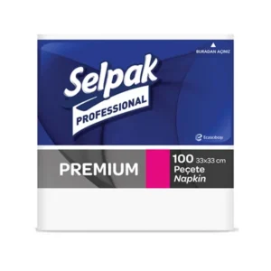 Selpak სელპაკი სუფრის ხელსახოცი 2 ფენიანი 33*33სმ 100ც