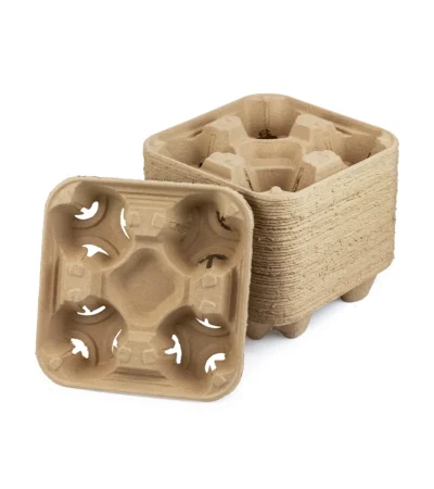 ქაღალდის ჭიქის დამჭერი 4 განყოფილებიანი