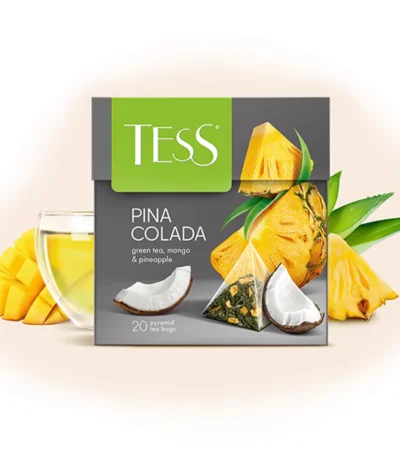 მწვანე ჩაი მანგოთი და ანანასით Pina Colada პირამიდებში 20ც
